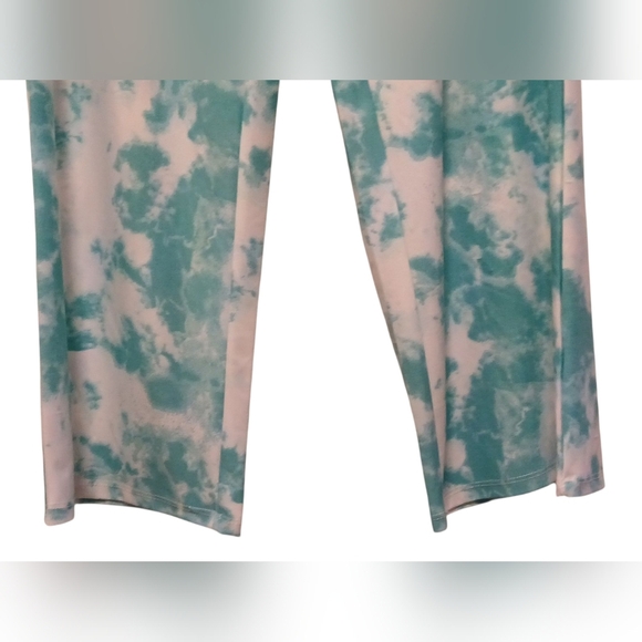 Melissa Paige -NWT, Women Size PS, Tie dye Palazzo Wide Leg Boho Turquoise Pants - Picture 7 of 9